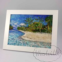 Картина из шерсти Тропический остров