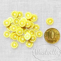 Кукольная миниатюра дольки лимона 11 мм