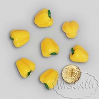 Кукольная миниатюра перец желтый 22 мм