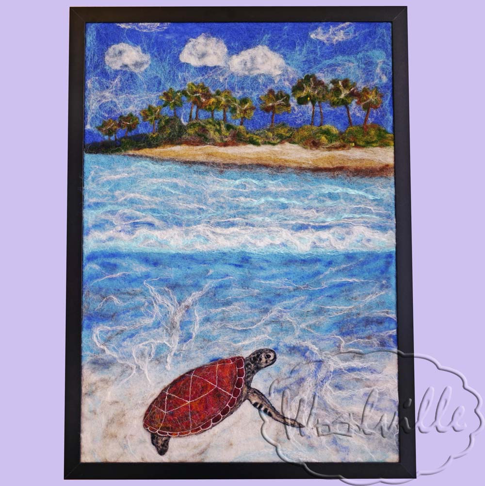 Картина из шерсти Затерянный мир