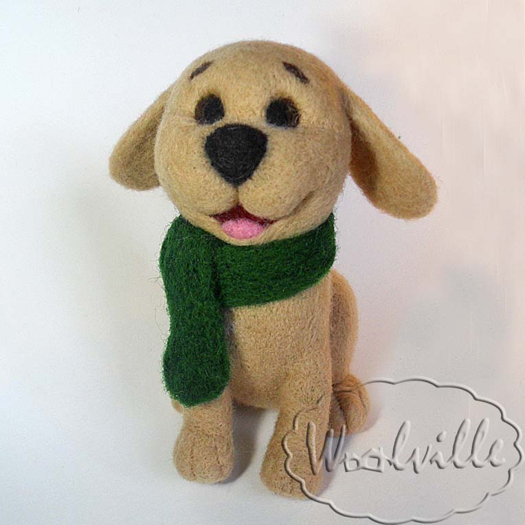 Валяная игрушка щенок Дик
