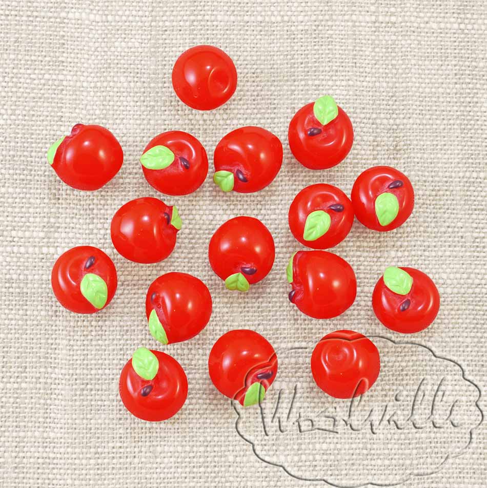 Миниатюра яблоко красное 12 мм