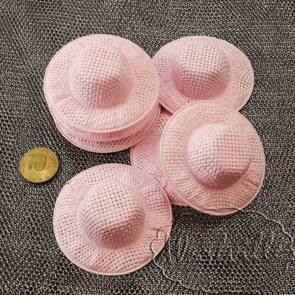 Плетеная шляпка для кукол 65 мм