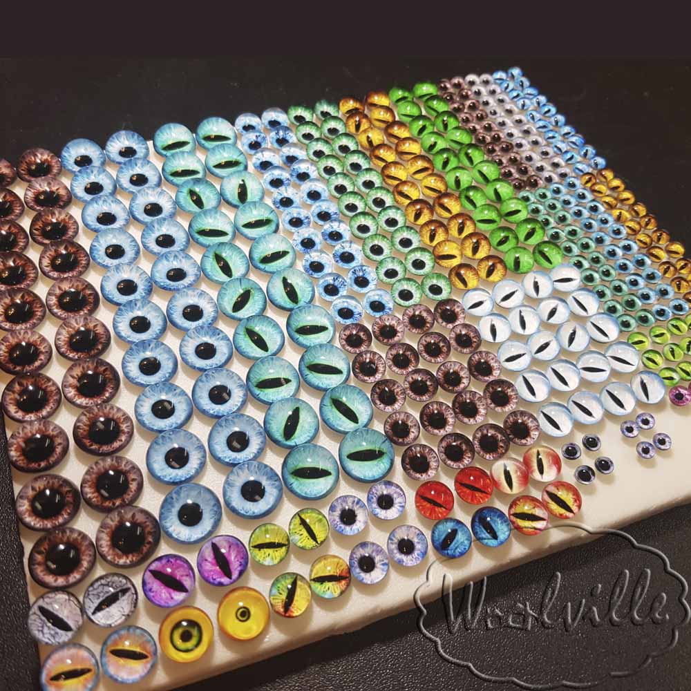 Глазки стеклянные голубые К 6 мм 2 шт