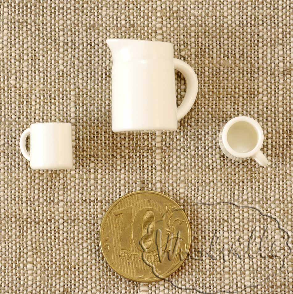 Набор миниатюр кувшин и 2 кружки