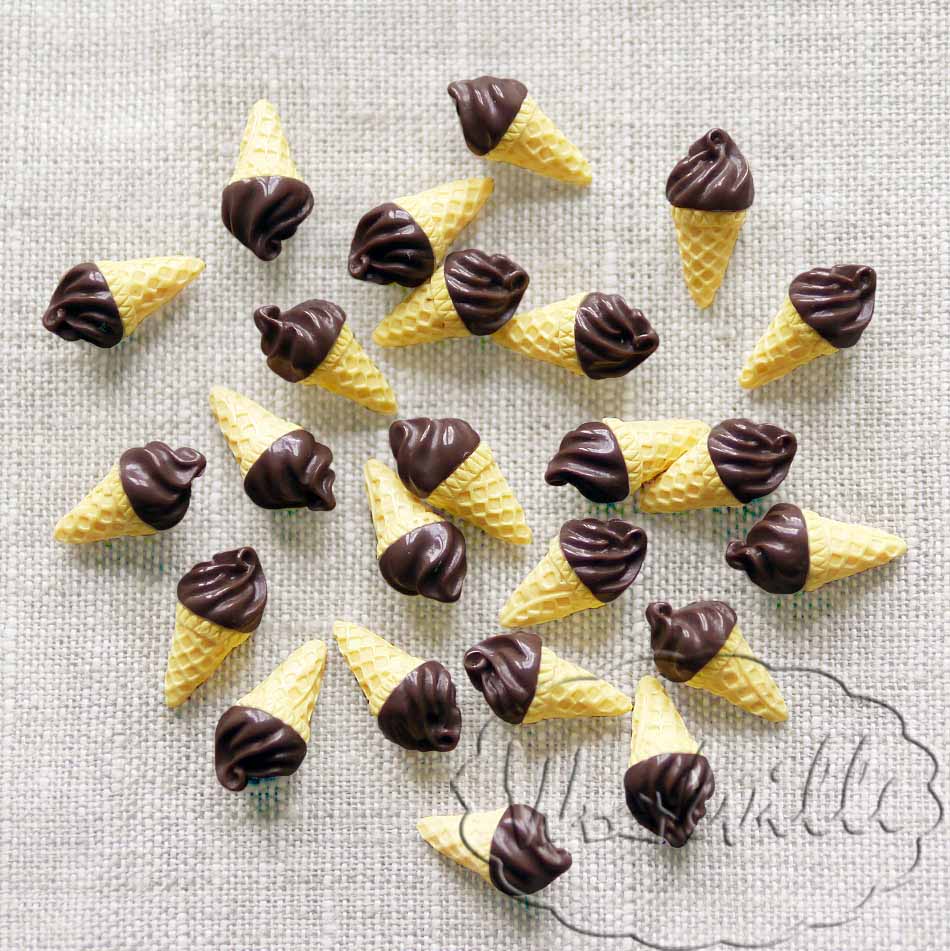 Миниатюра мороженое шоколадное 20 мм