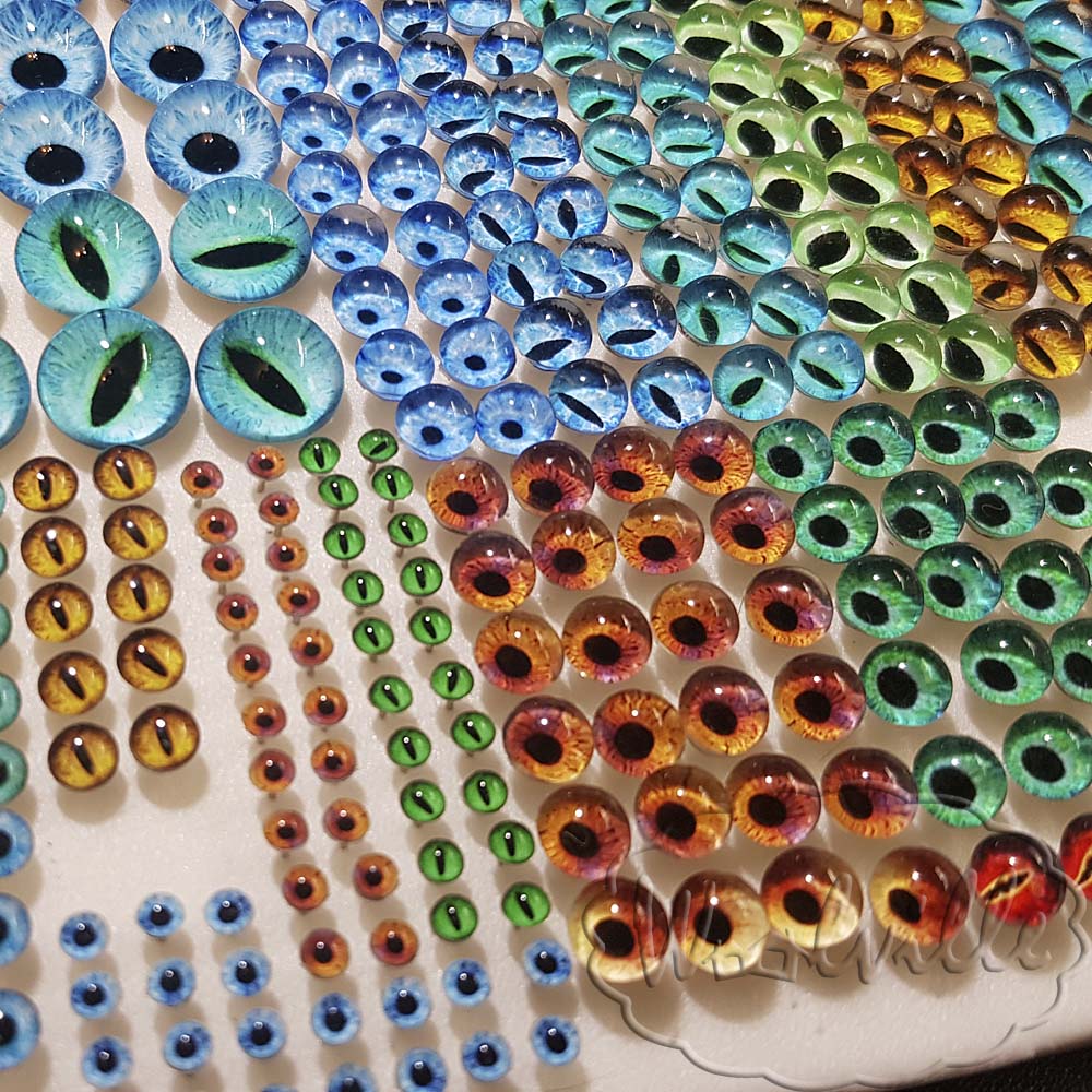 Глазки стеклянные голубые Н 4 мм 2 шт