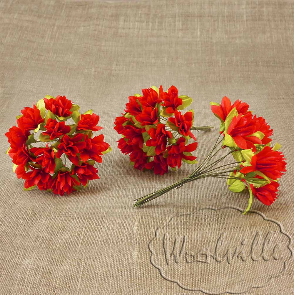 Миниатюра букет из ткани