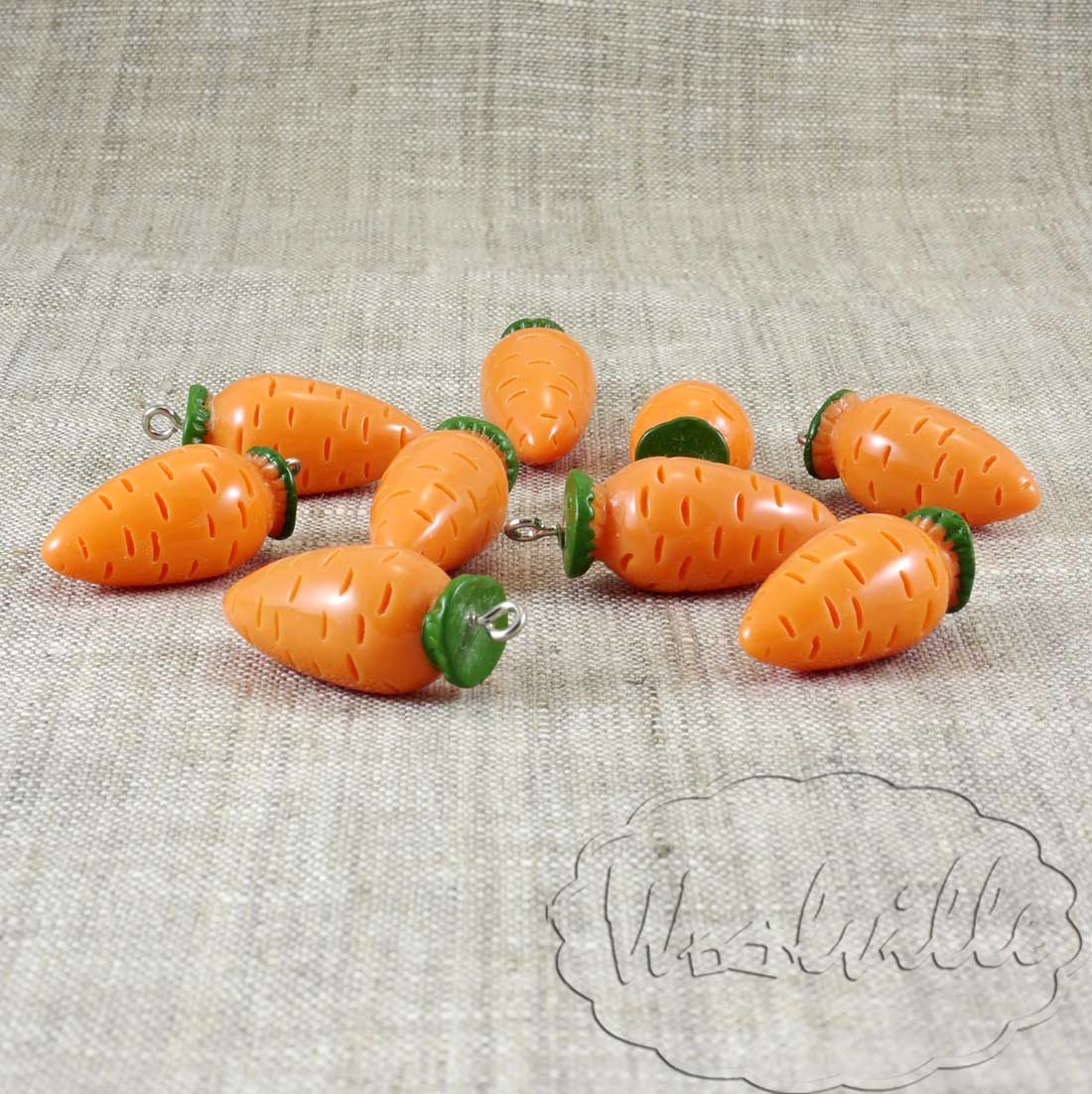 Кукольная миниатюра морковь 32 мм