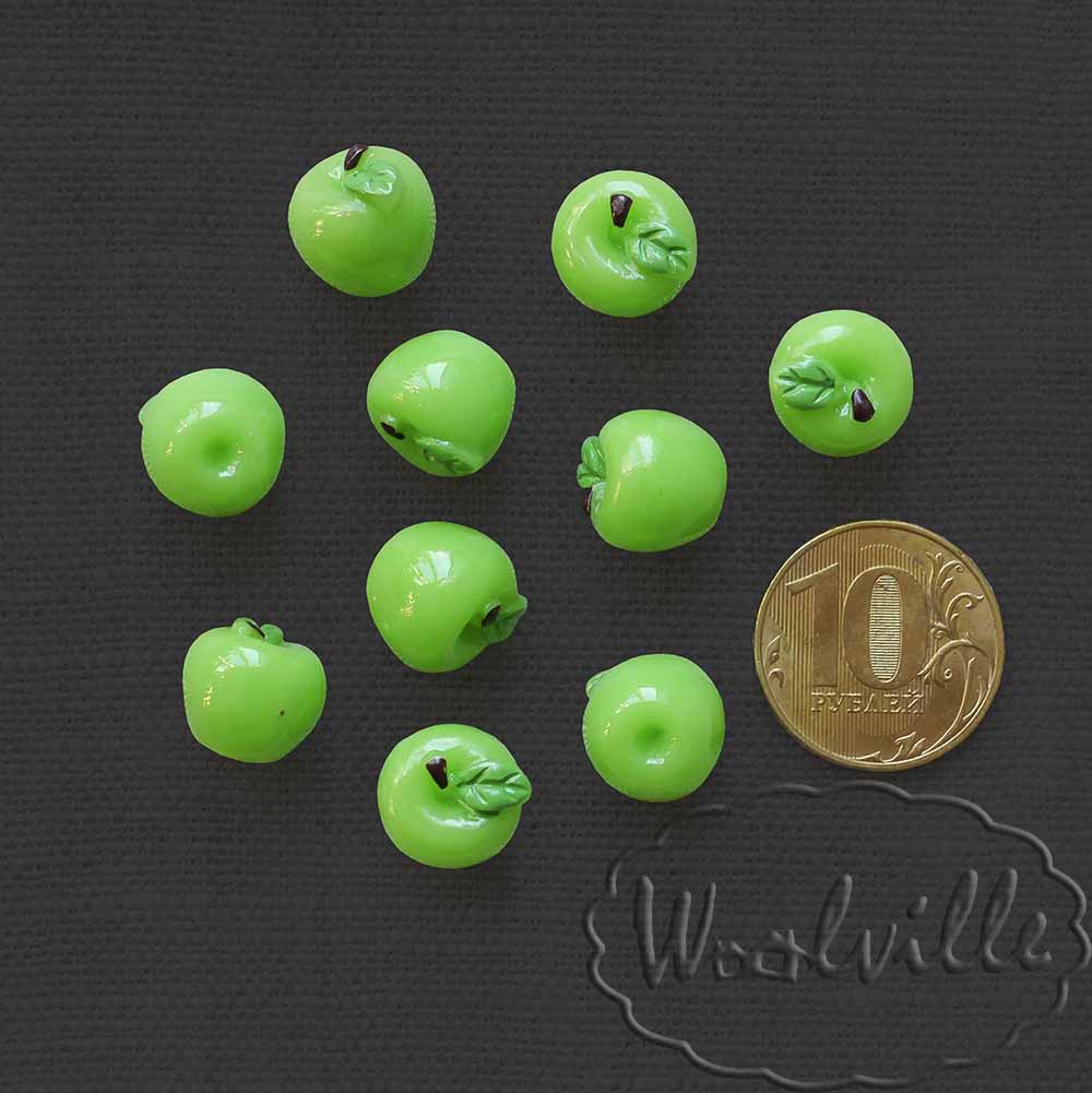 Миниатюра яблоко зеленое 12 мм