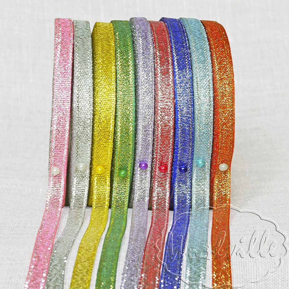 Лента золотая блестящая 7 мм