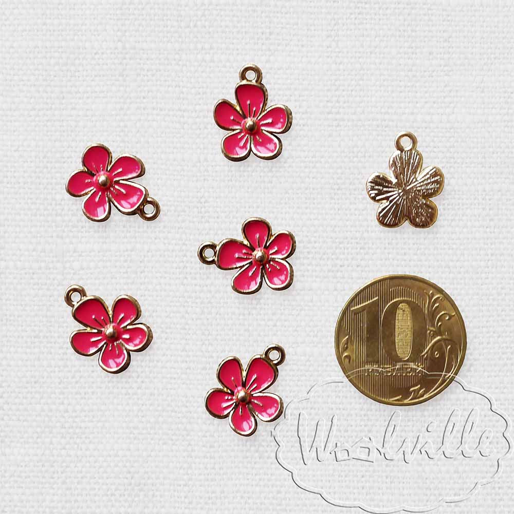 Подвеска кулон цветочек 13 мм