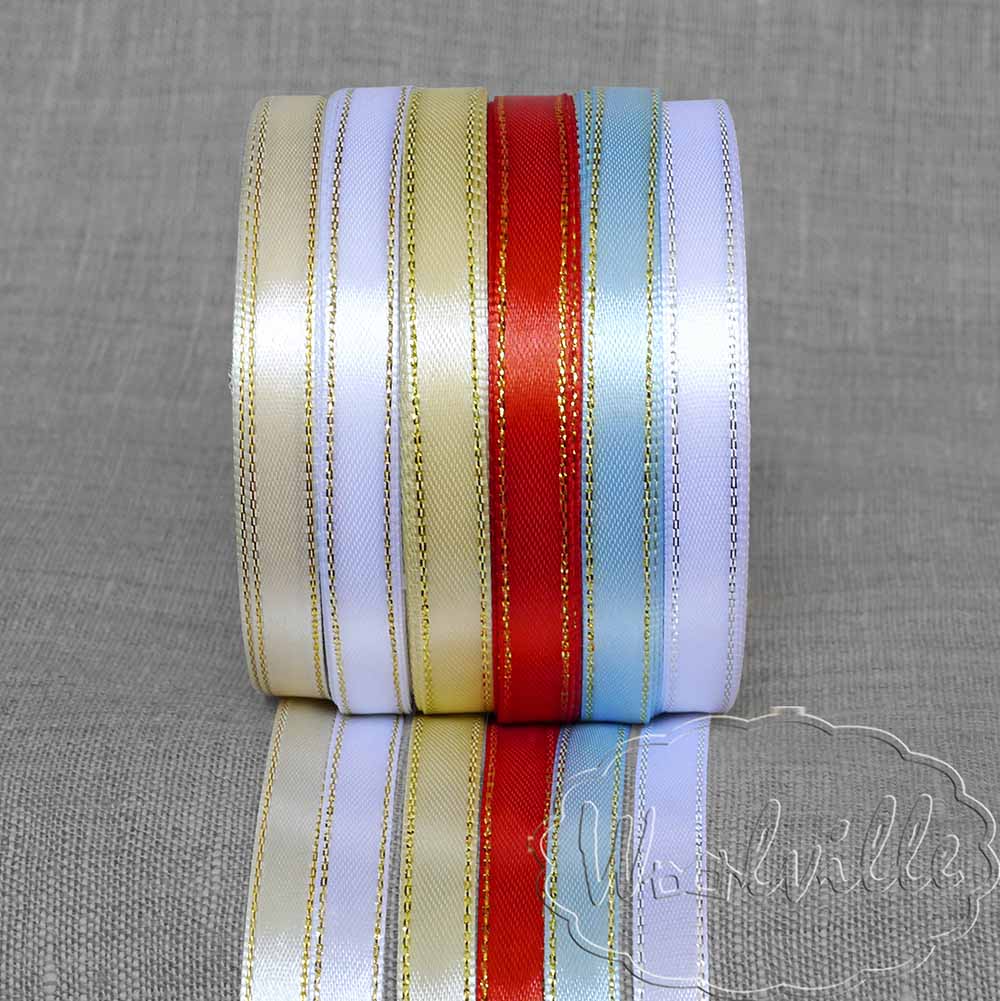 Лента атласная голубая 10 мм