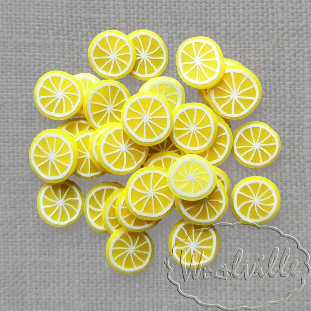 Кукольная миниатюра дольки лимона 11 мм