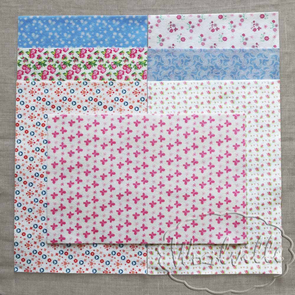 Фетр листовой цветочное ассорти №2 1мм