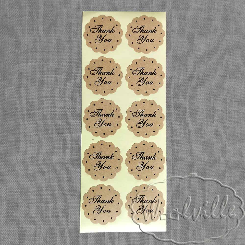 Наклейки Thank you облачко 10 шт