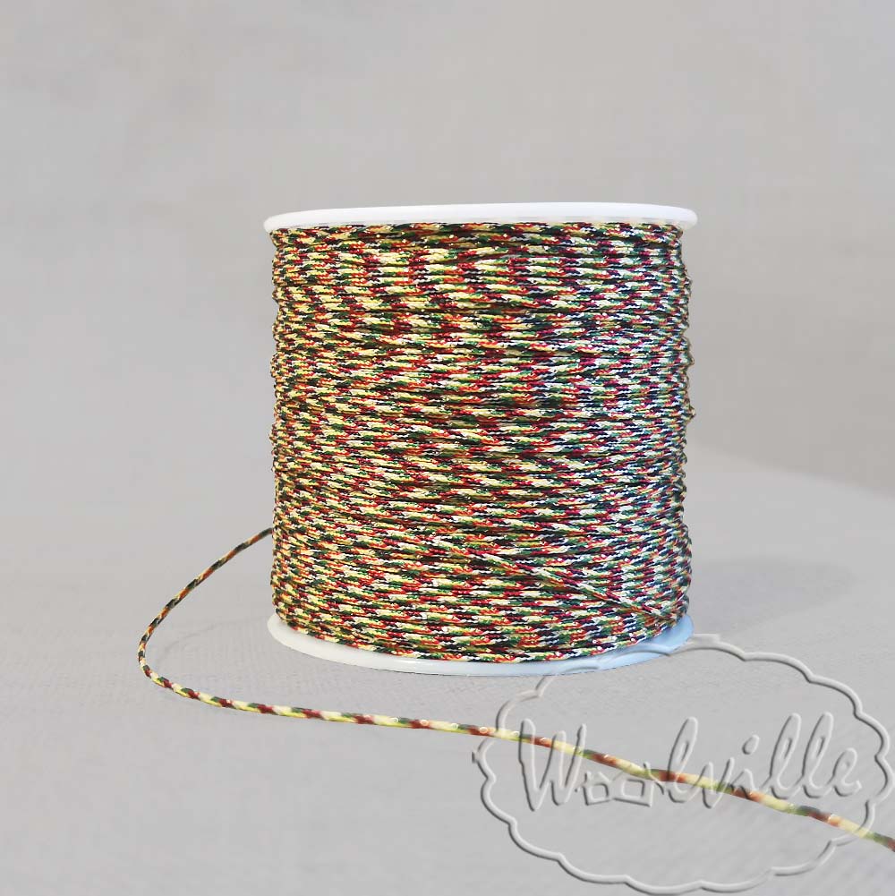 Шнур витой с блеском 0,8 мм