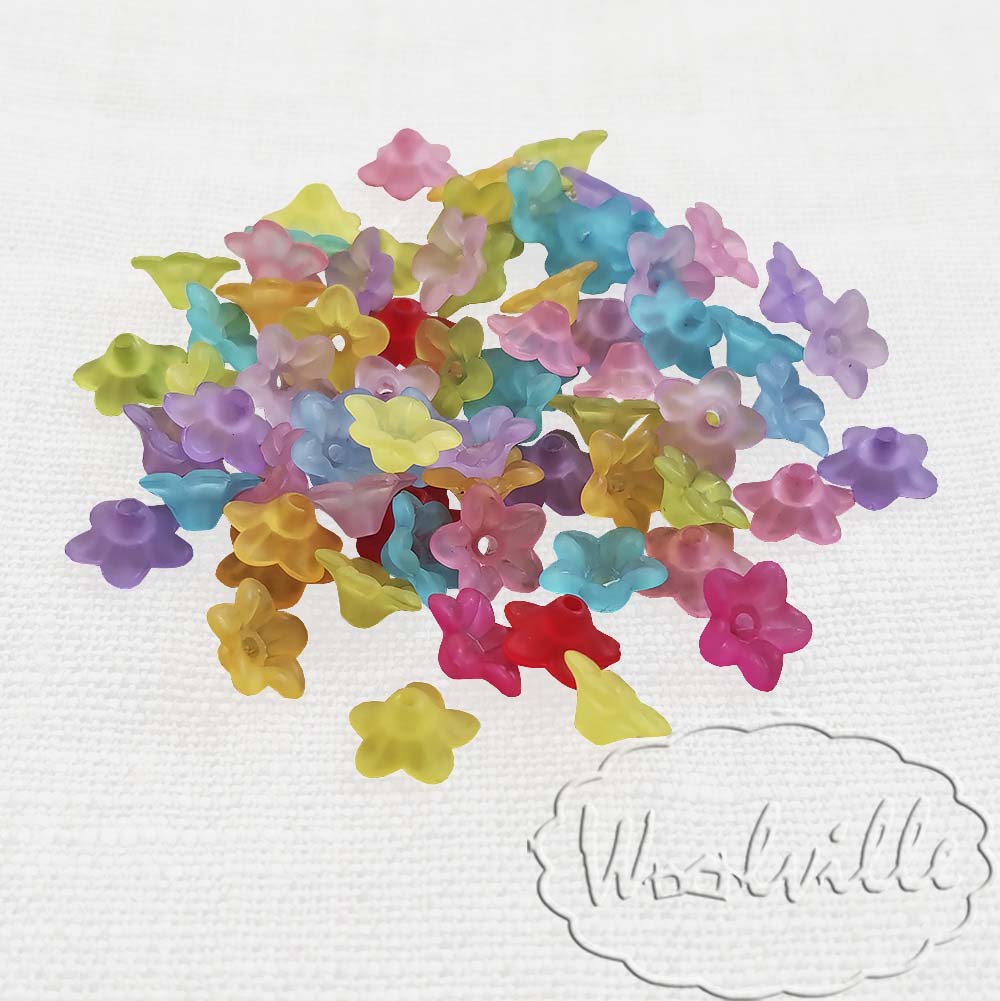 Цветочки бусины микс 10 шт