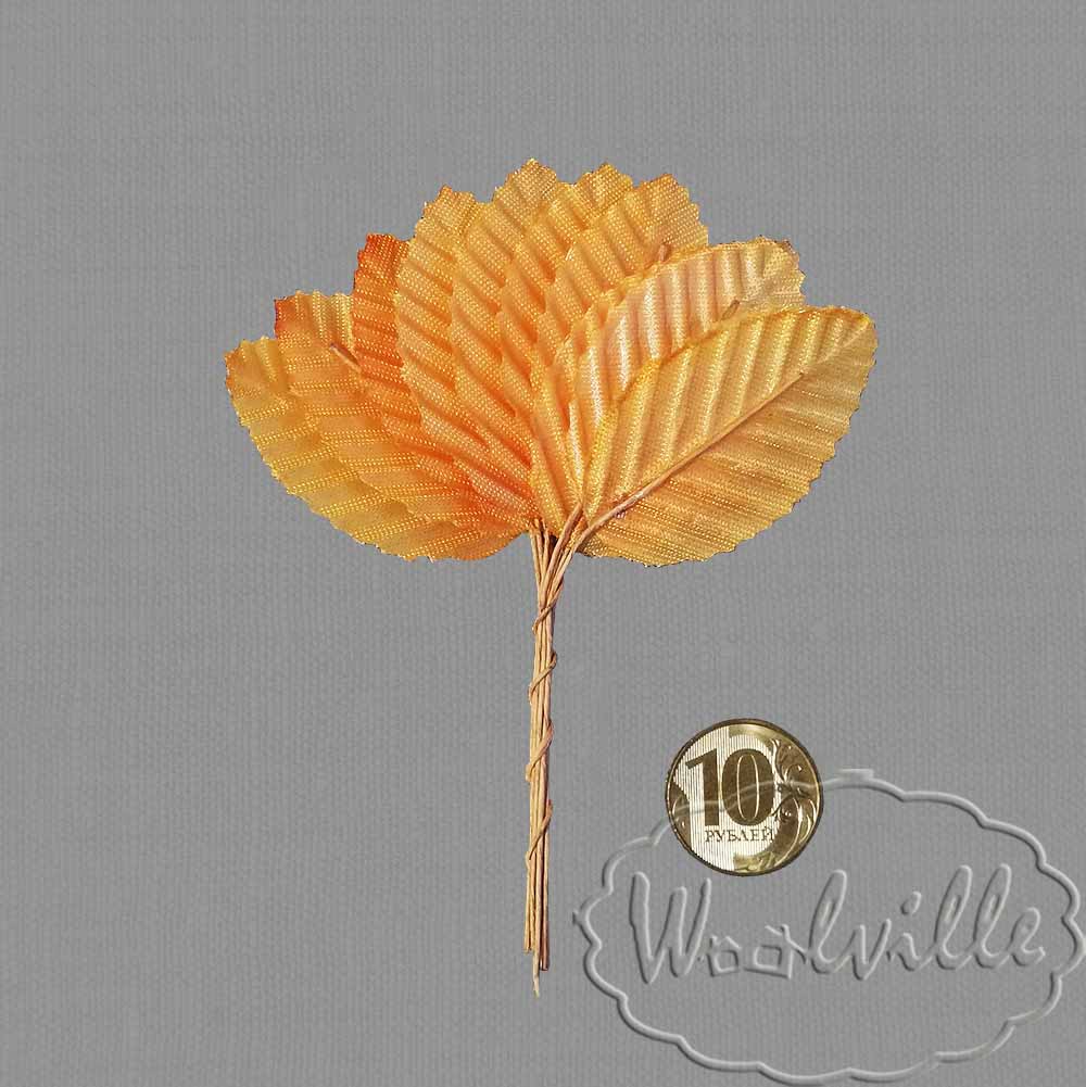 Миниатюра букет из листьев оранжевый