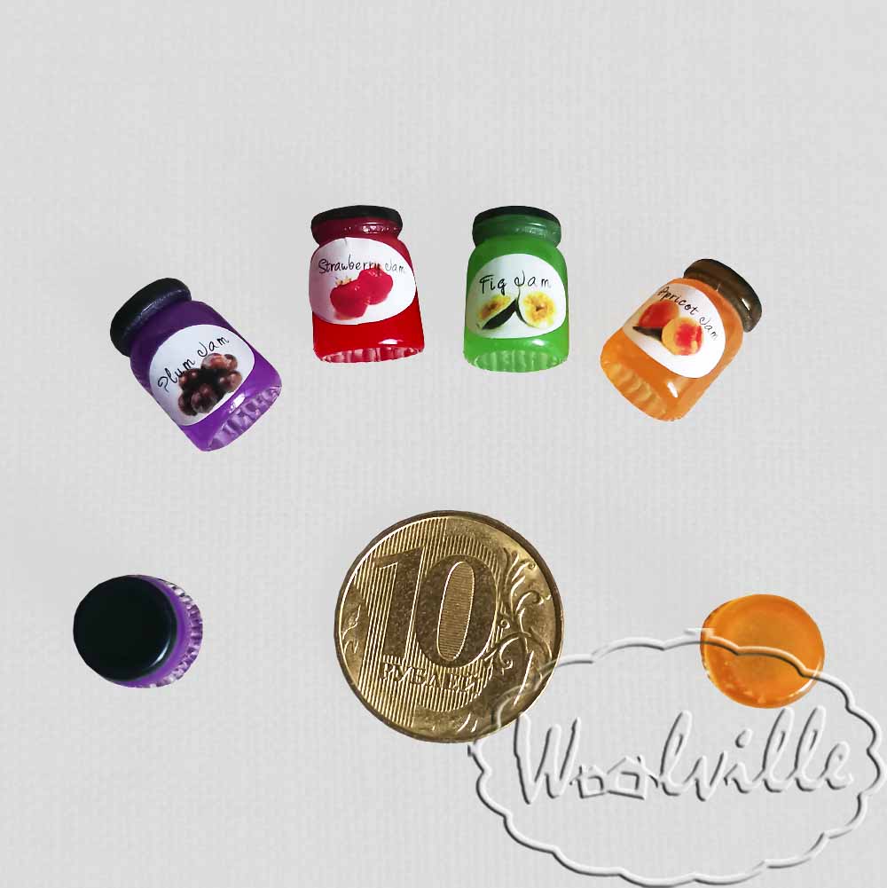 Миниатюра баночка с вареньем 15 мм