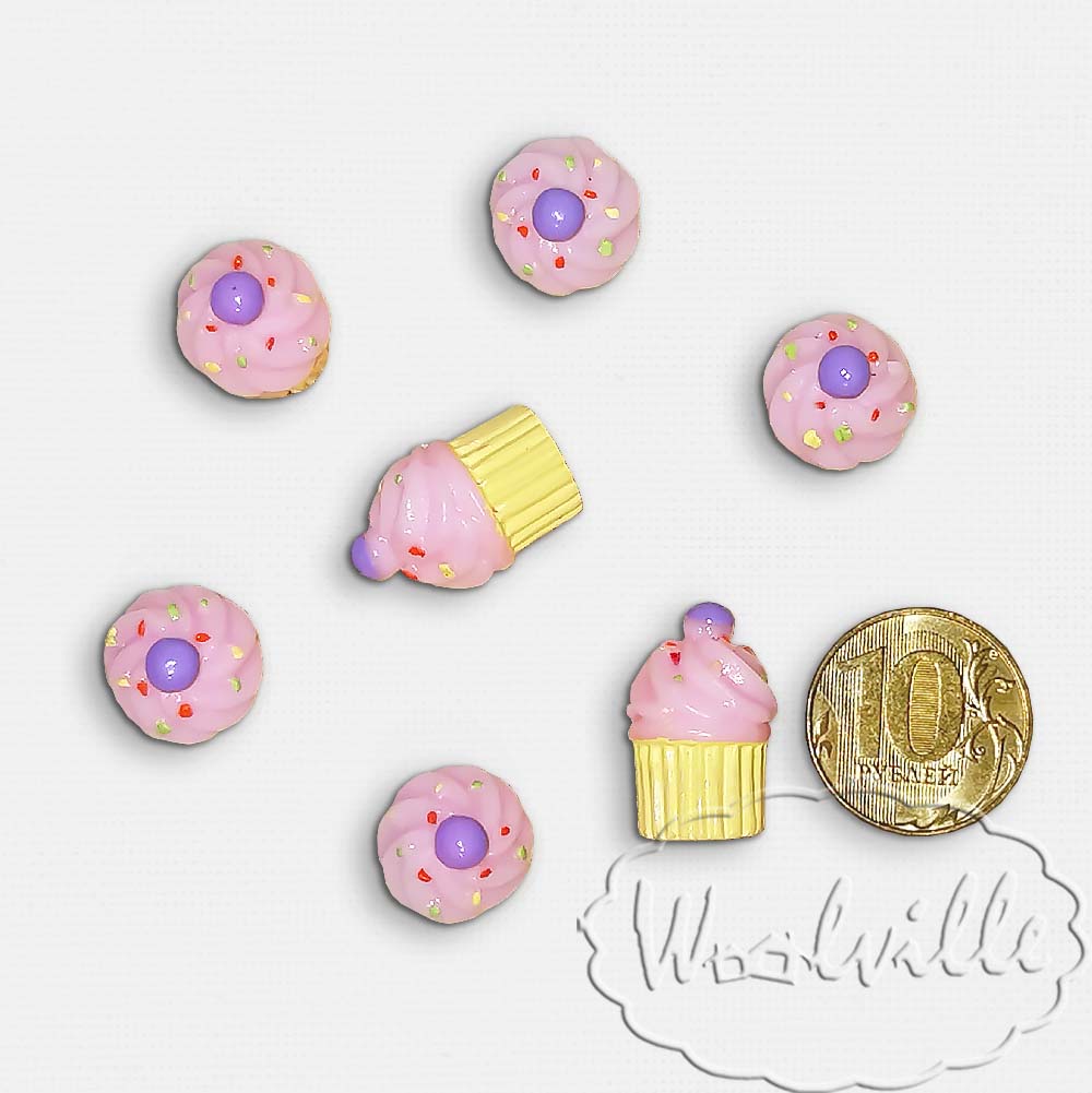 Кукольная миниатюра кекс 21 мм