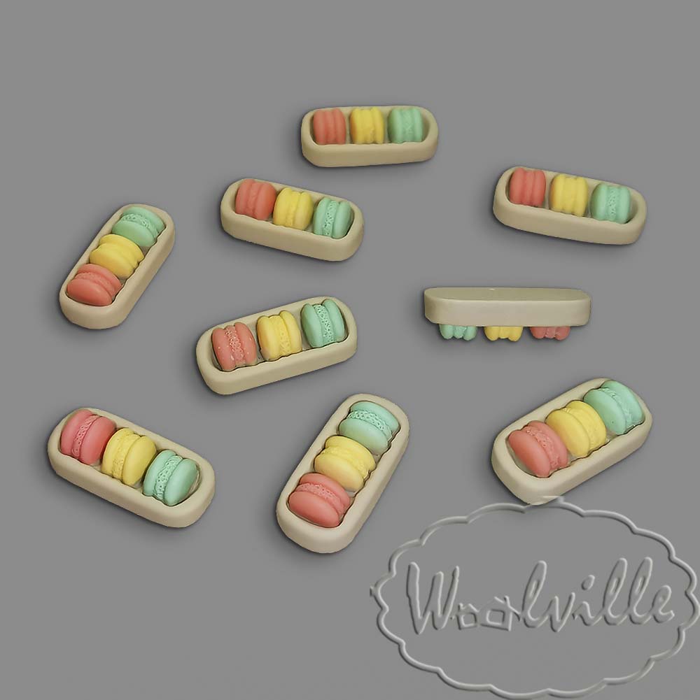 Кукольная миниатюра макаруны 27 мм