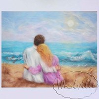 Картина влюбленная пара на пляже