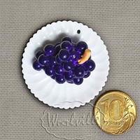 Кукольная миниатюра виноград темный 32 мм